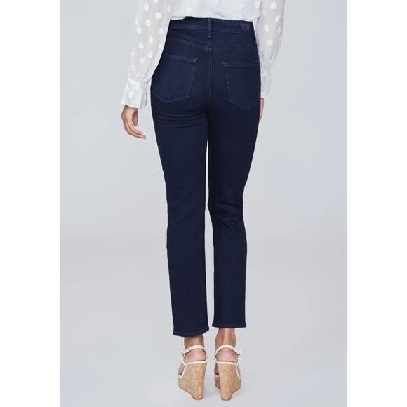 PAIGE Women's Denim Ultra High Rise Cindy Straight in Blue Moon Size 33 NWT - Picture 2 of 13